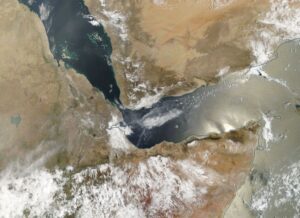 Satellite image of Bab-el-Mandeb Strait