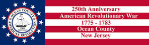 New patriotic banners line downtown Toms River as Ocean County launches its America250 celebration honoring the nation’s 250th anniversary.